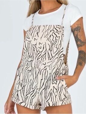 Princess Polly Beige and Black Zebra Slip Dress